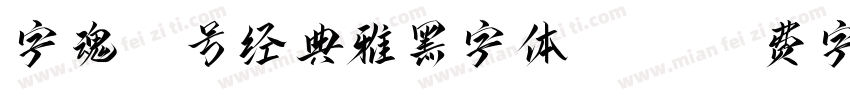 字魂35号经典雅黑字体 v14字体转换
